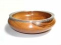 Goncalo-Alves-Bowl-with-textured-Pewter-rim